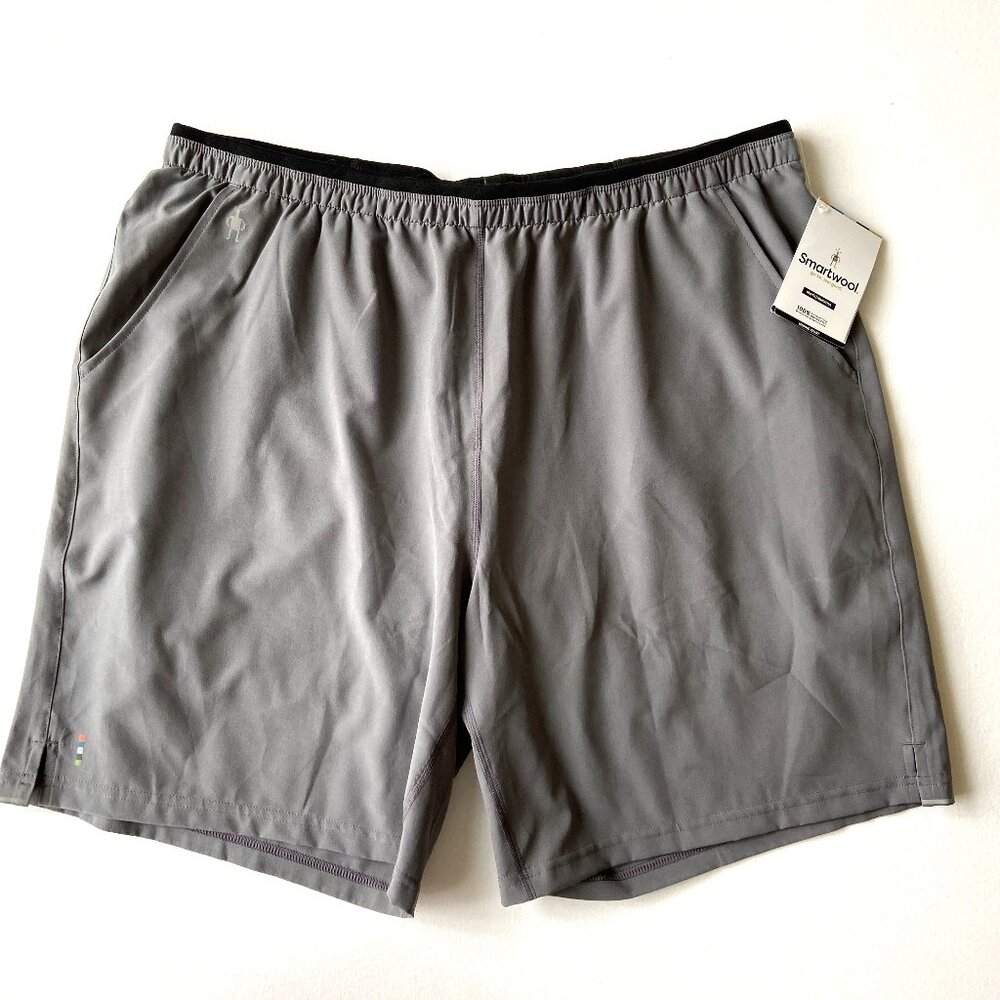 Smartwool Men's Merino Sport Lined 8" Short Size XL Gray